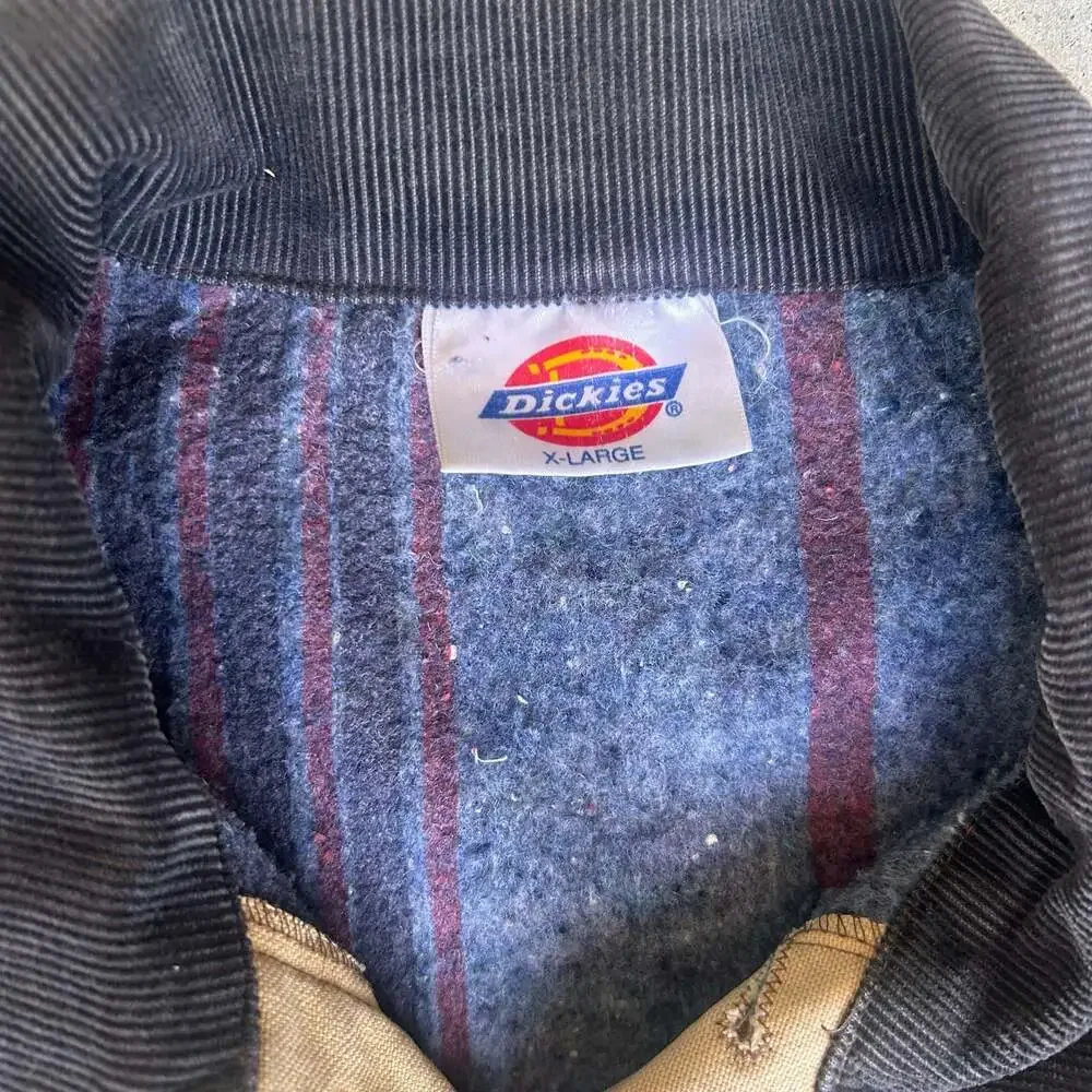 Vintage Dickies Duck Canvas Blanket-Lined Chore Barn Jacket Tan